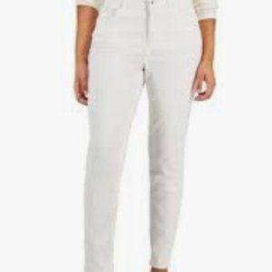 Style & Co white high rise slim leg jeans size 24 W new with tags